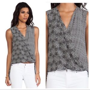 BCBGMaxAzria Meaghan sleeveless draping shirt